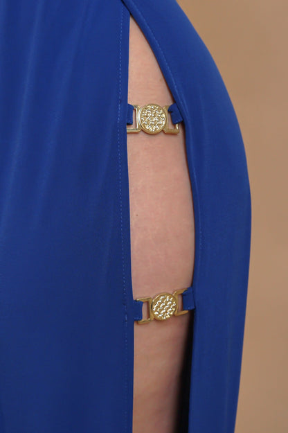 Draped Aura Pant Set - Blue