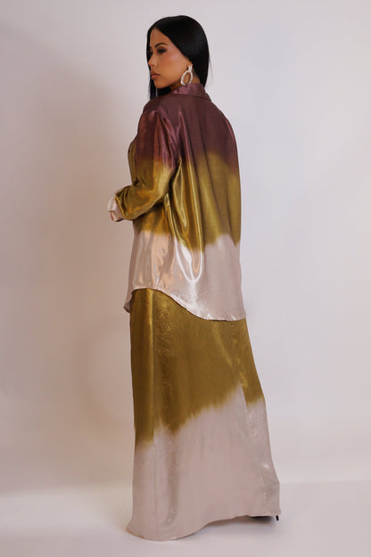 Shinning Through Maxi Dress - Green