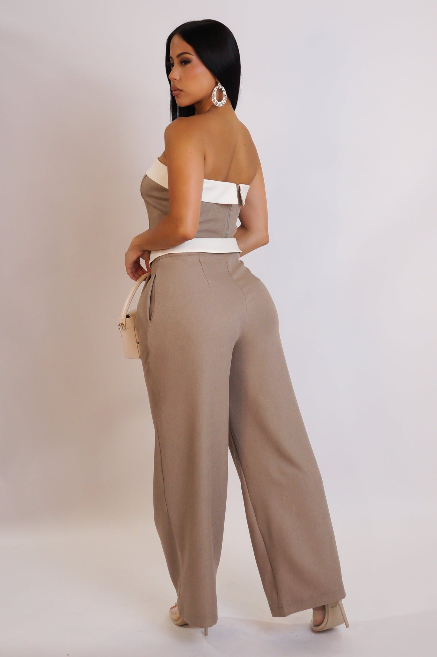 The Come Back Pant Set - Brown