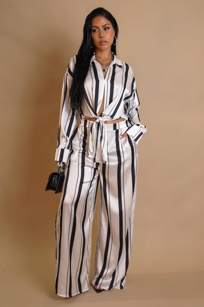 The Polished Look Pant Set - Black