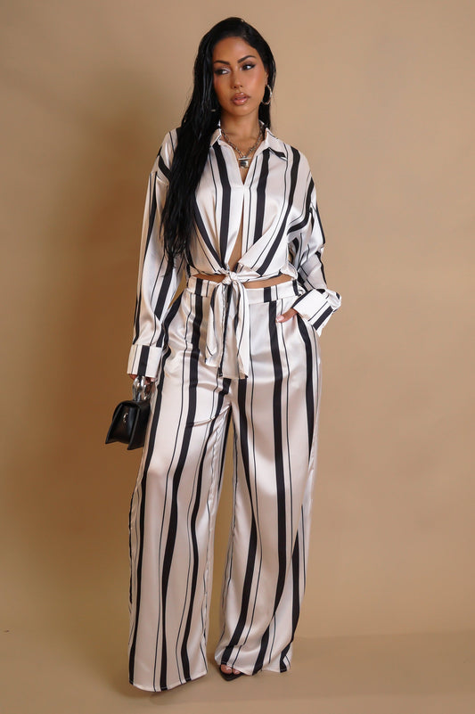 The Polished Look Pant Set - Black