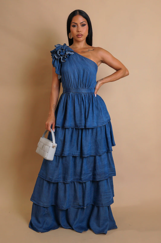 Listen To Me Maxi Dress- Blue