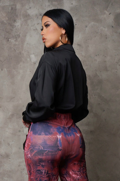 Staying Put Bodysuit - Black