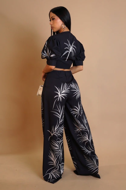 Alluring Pant Set - Black