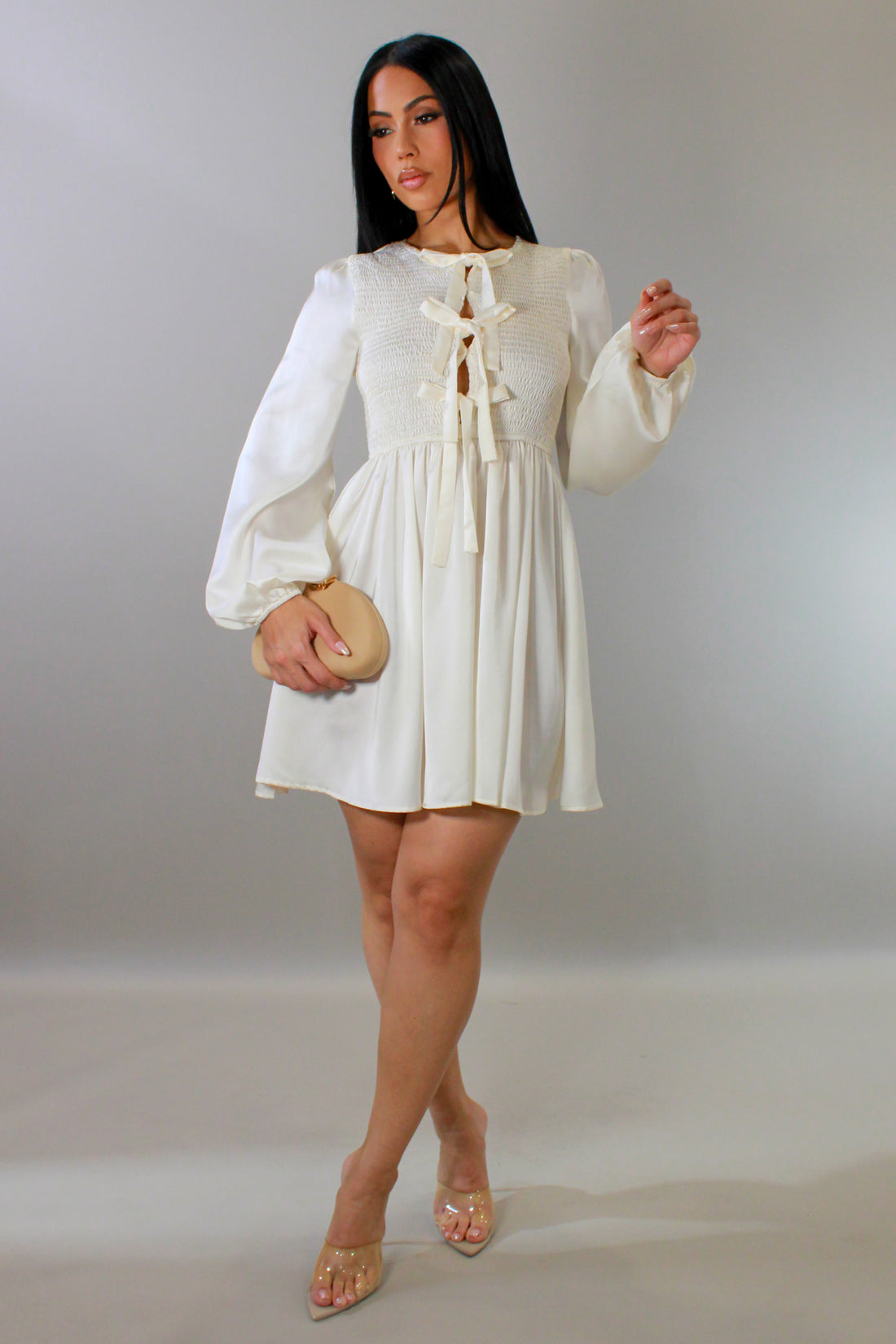 Tell Me About It Mini Dress - White