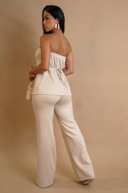 Like A Breeze Pant Set - Cream