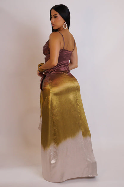 Shinning Through Maxi Dress - Green