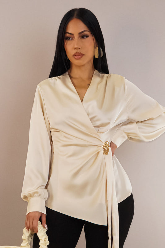 All Over Me Blouse - Cream