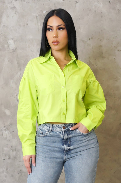 Use To This Crop Top - Green