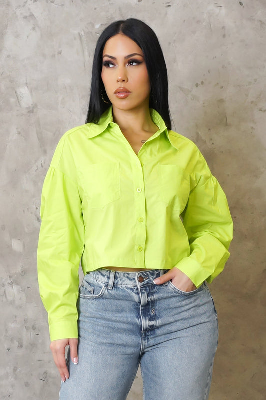 Use To This Crop Top - Green