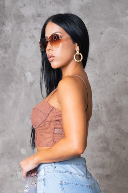 Keeping Close Top - Brown