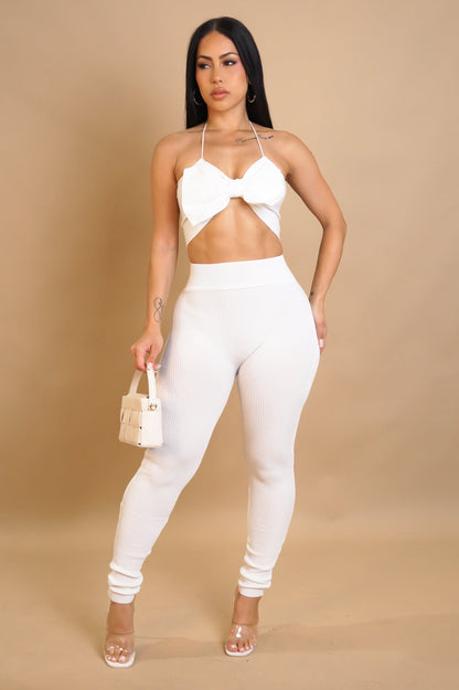 Perfect Escape Pant Set - White