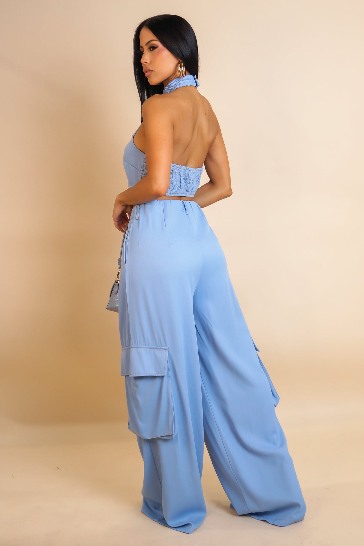 Back To The Basics Pant Set - Light Blue