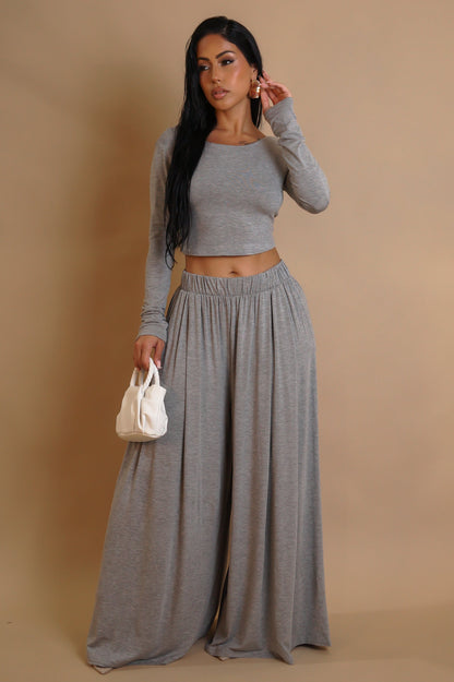 Crushing Hours Pant Set - Grey