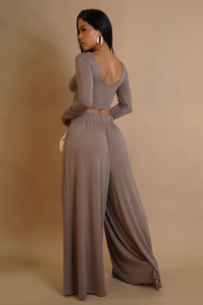 Crushing Hours Pant Set - Brown