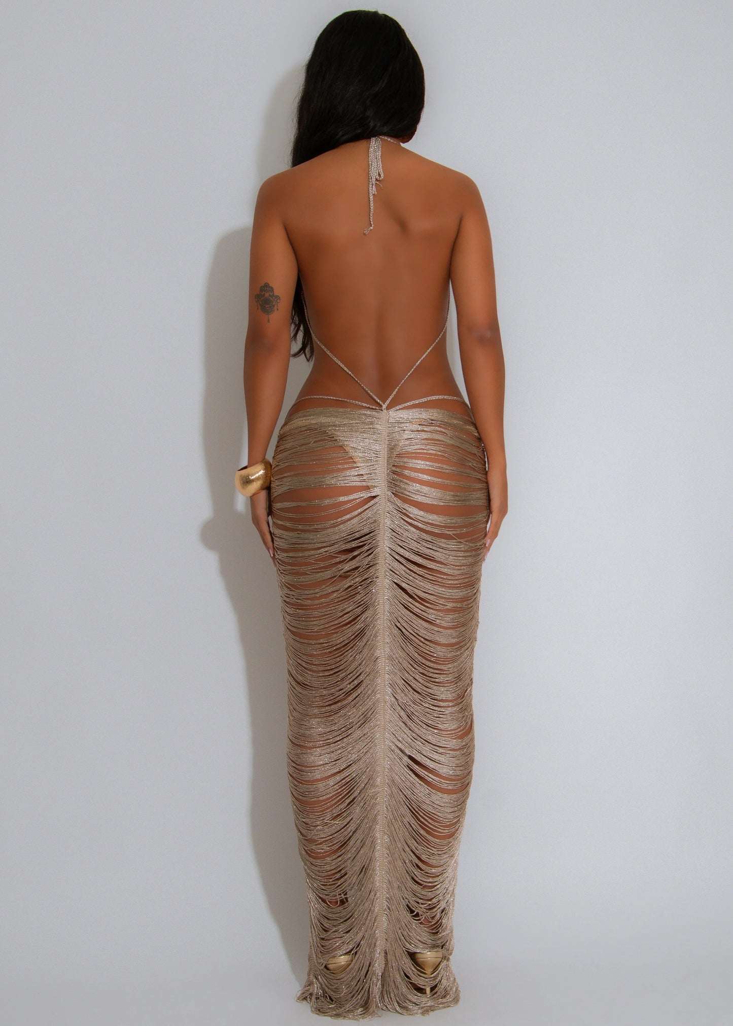 Latch On Maxi Dress- Silver