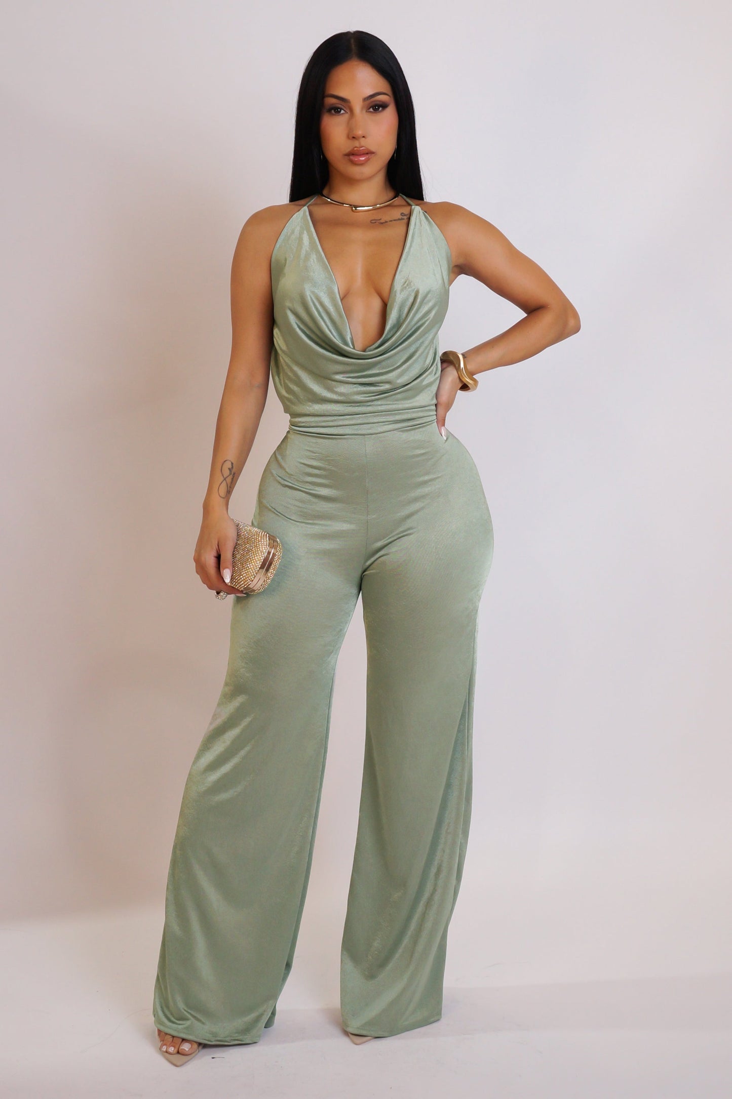 Love To Show Jumpsuit - Green