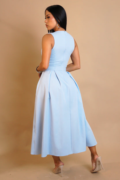 Effortless Midi Dress - Blue
