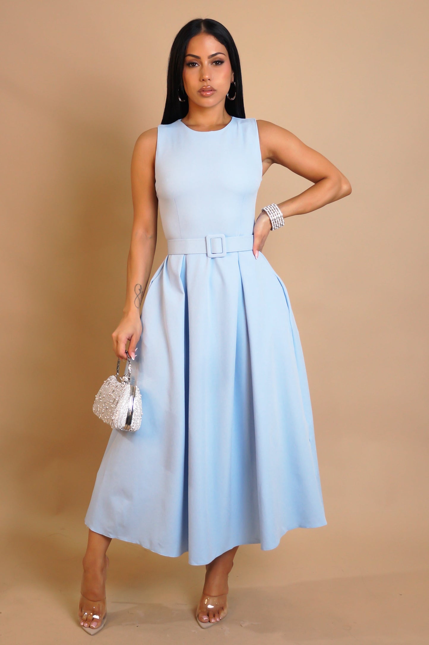 Effortless Midi Dress - Blue