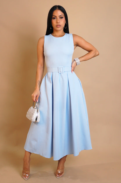 Effortless Midi Dress - Blue