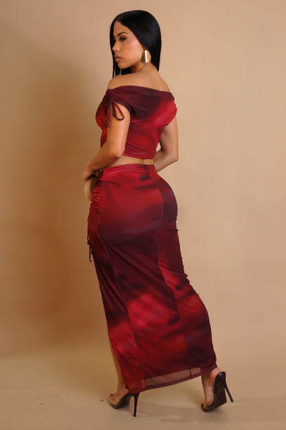 Spell Bound Skirt Set - Red