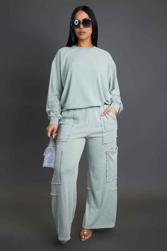 Warming Up Pant Set - Sage
