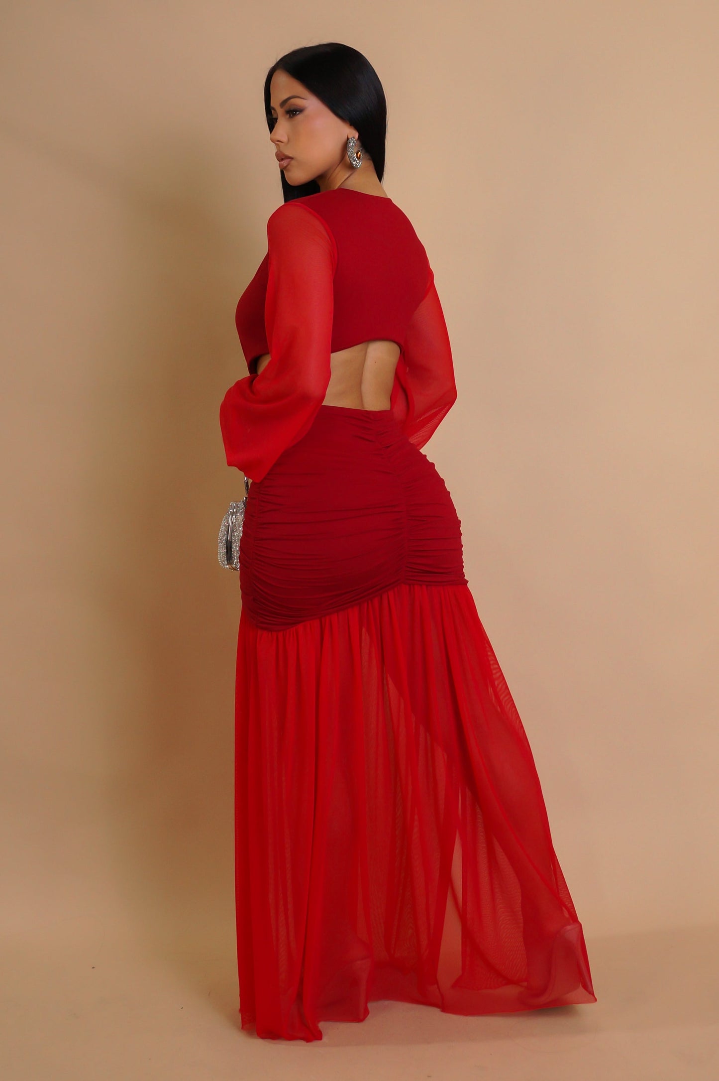 To The Core Maxi Dress- Red