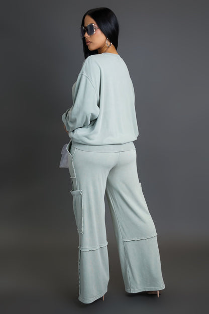 Warming Up Pant Set - Sage