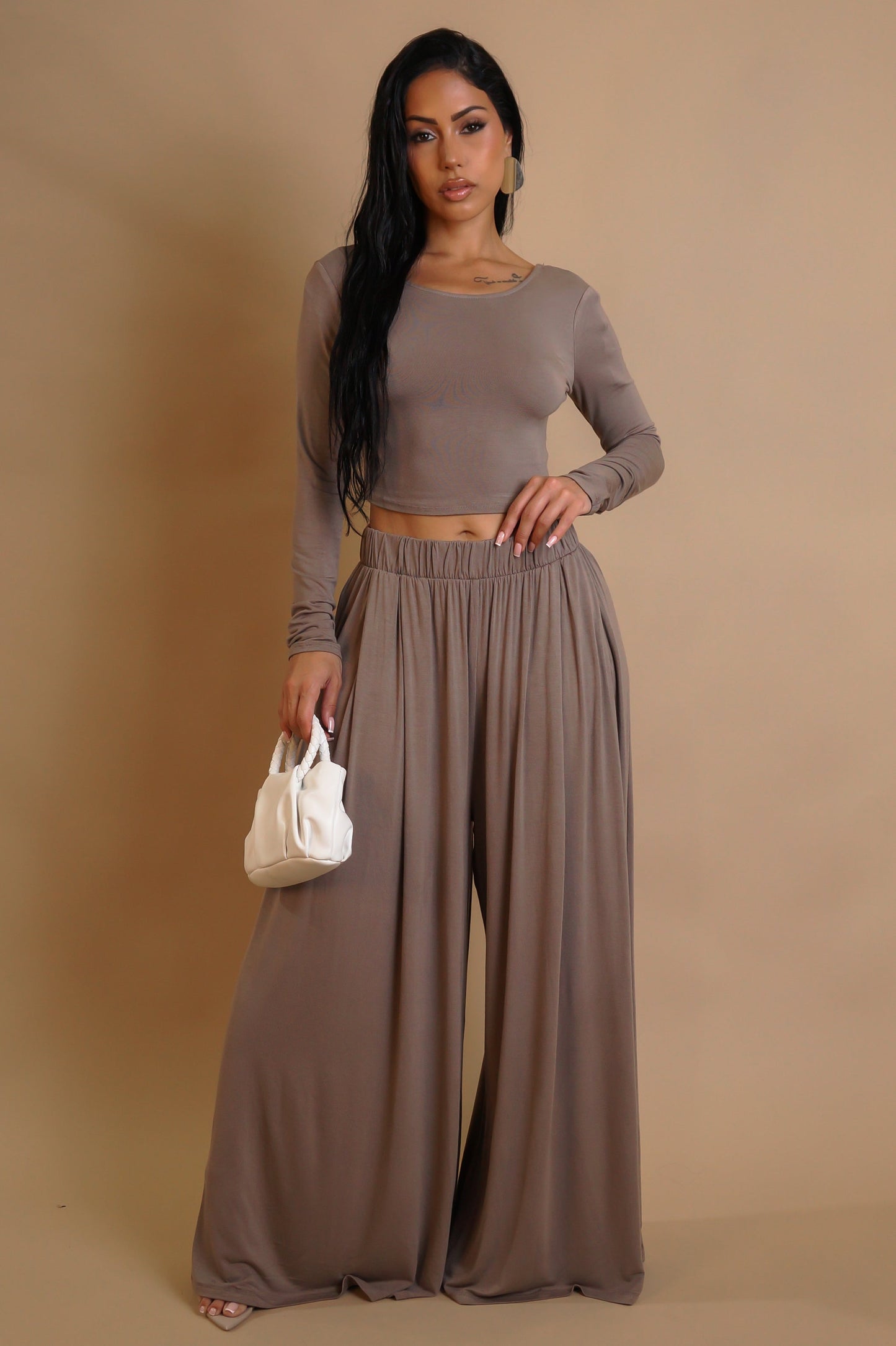 Crushing Hours Pant Set - Brown