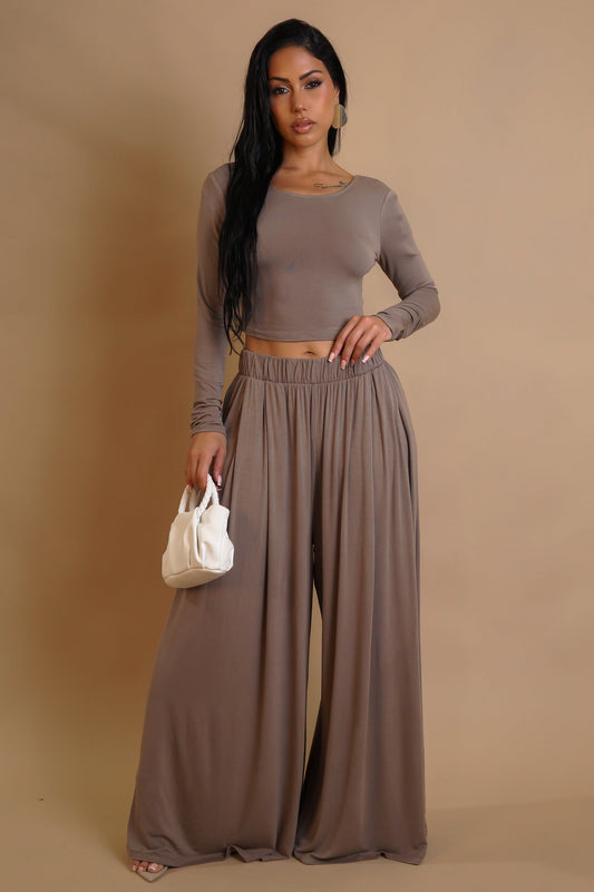 Crushing Hours Pant Set - Brown