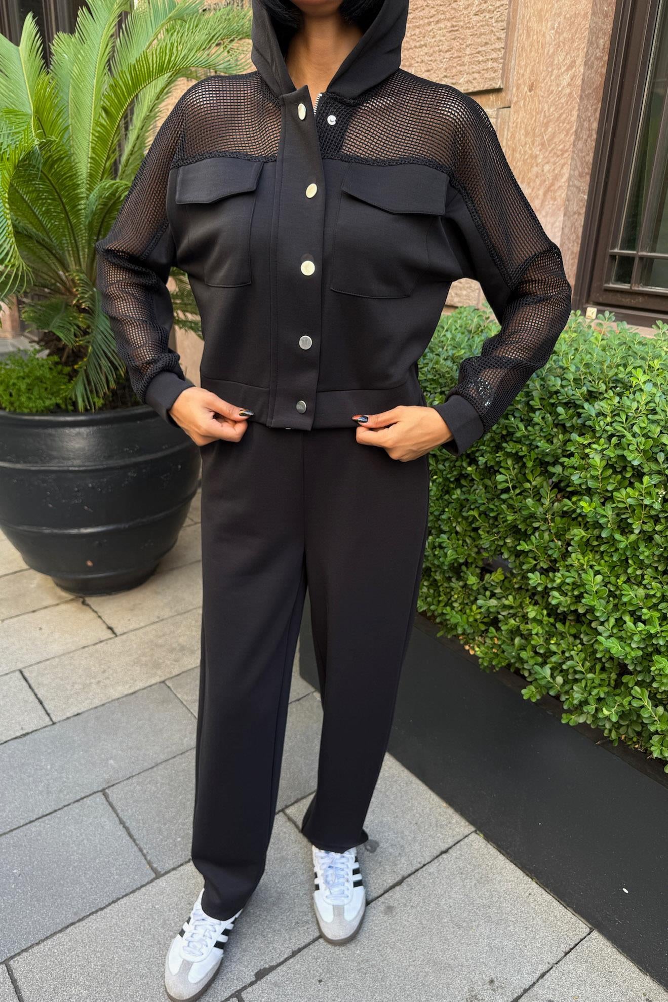 Urban Modal Suit - File Detail Hooded Casual Wear – Indigo