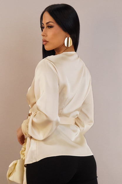 All Over Me Blouse - Cream