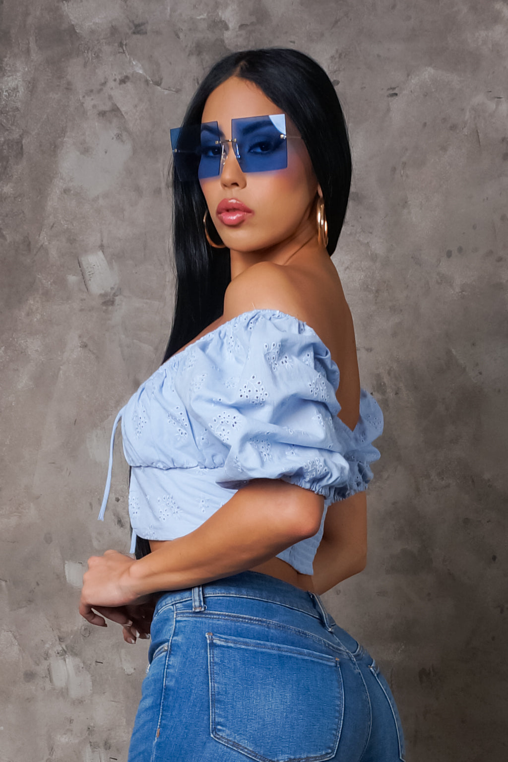 Delicate Details Top - Blue