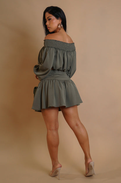 She's The One Skirt Set - Olive