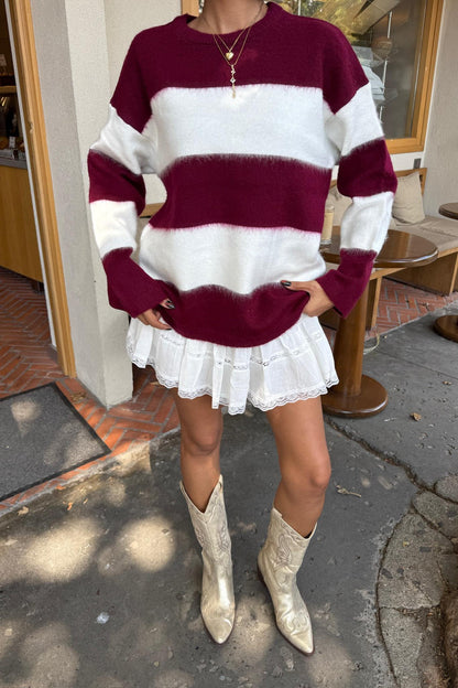 Soft Striped Knit Sweater – Cozy Everyday Style – Green