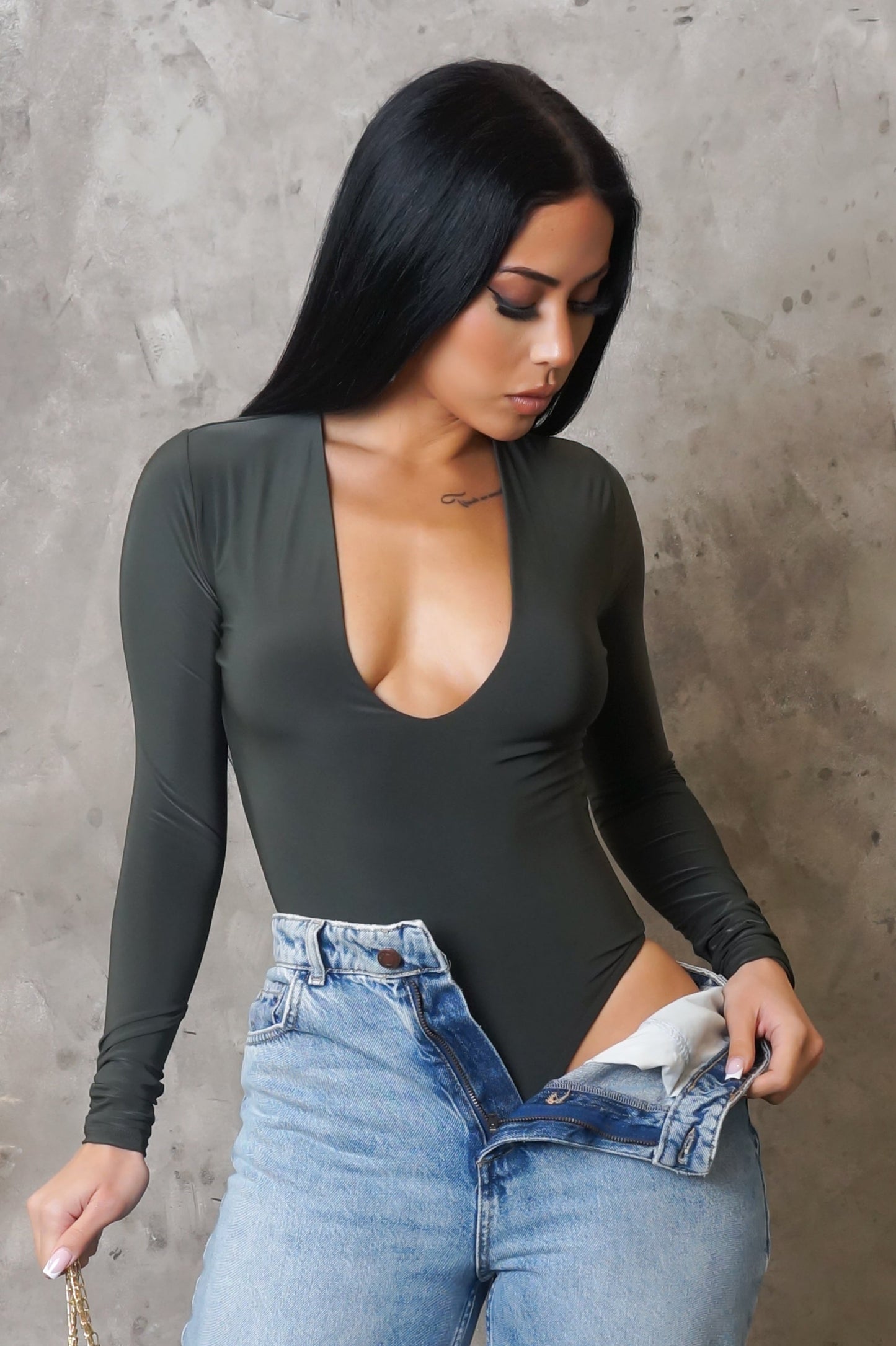 Jazzy Bodysuit - Olive
