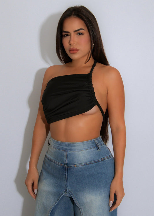 Twisted Crop Top - Black