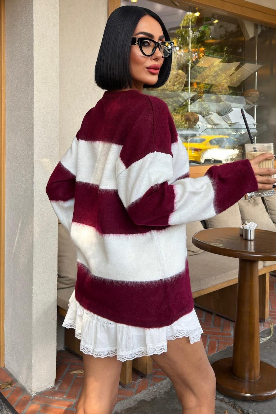 Soft Striped Knit Sweater – Cozy Everyday Style – Green