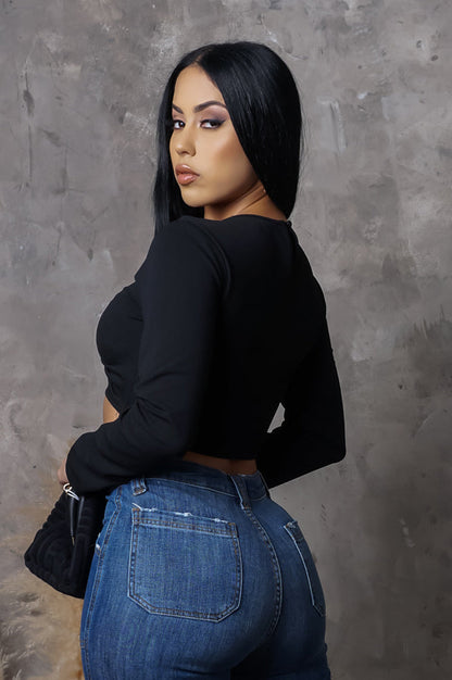 Run Down Top - Black