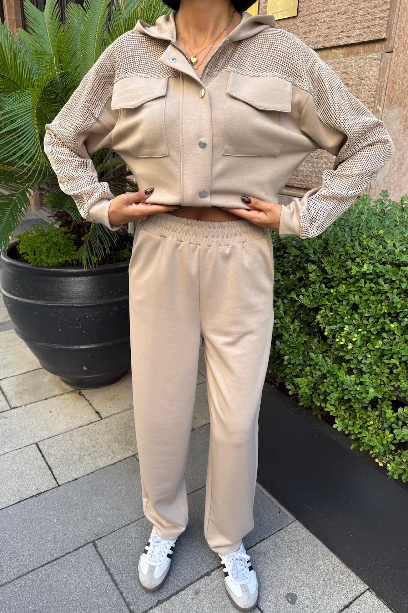 Urban Modal Suit - File Detail Hooded Casual Wear – Indigo