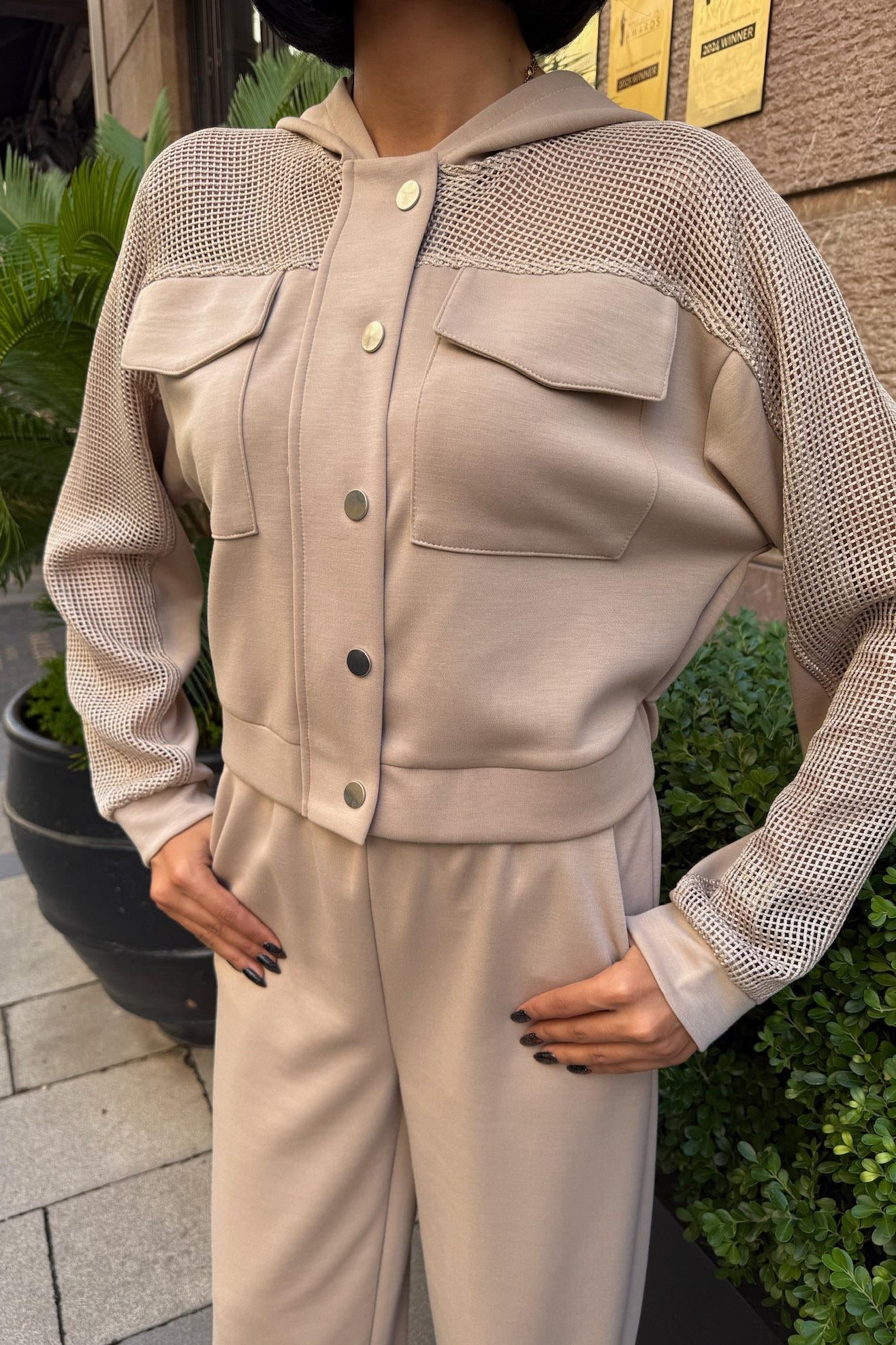 Urban Modal Suit - File Detail Hooded Casual Wear – Indigo