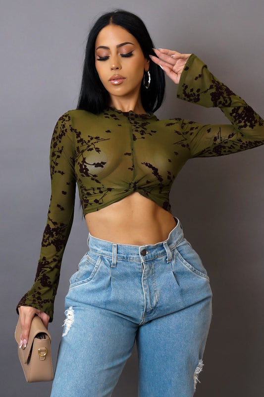 Keep It Simple Crop Top - Green