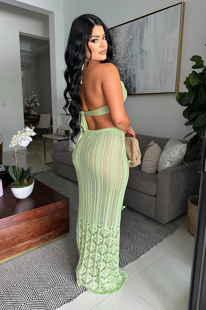 Serving Looks Skirt Set - Green