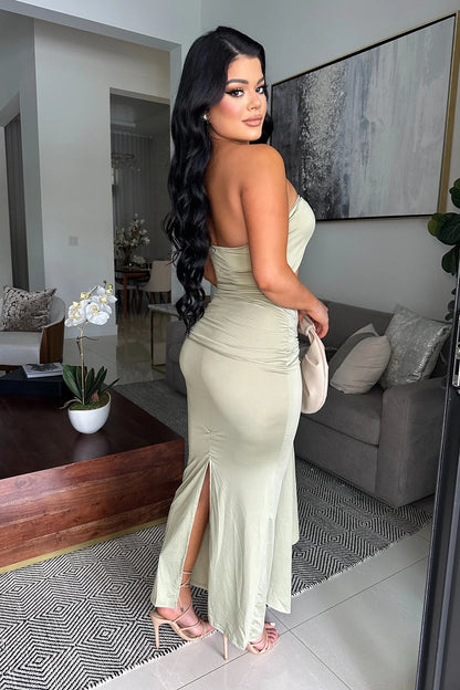 Splash Of Glam Maxi Dress - Sage