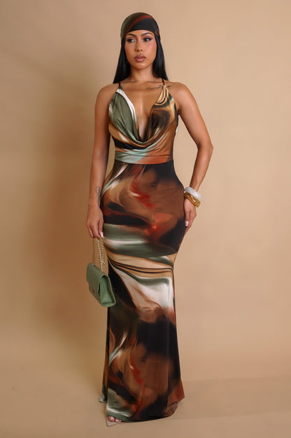 Made For Me Maxi Dress- Brown