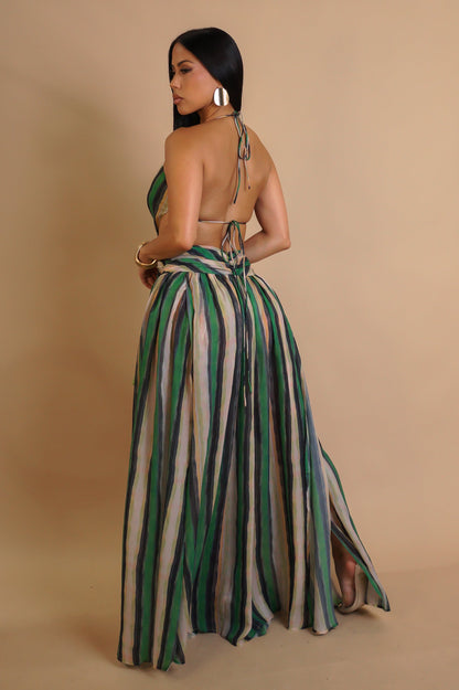 Taking A Stroll Maxi Dress - Green