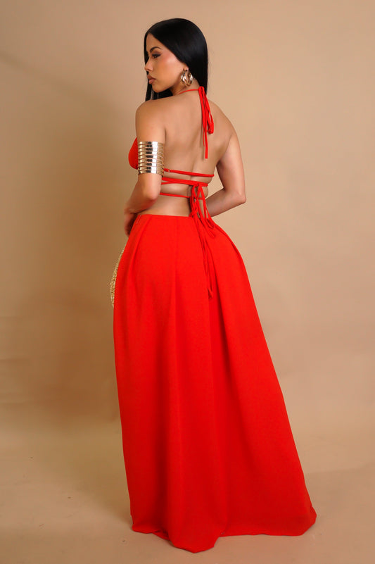 A Pick Me Up Skirt Set - Red