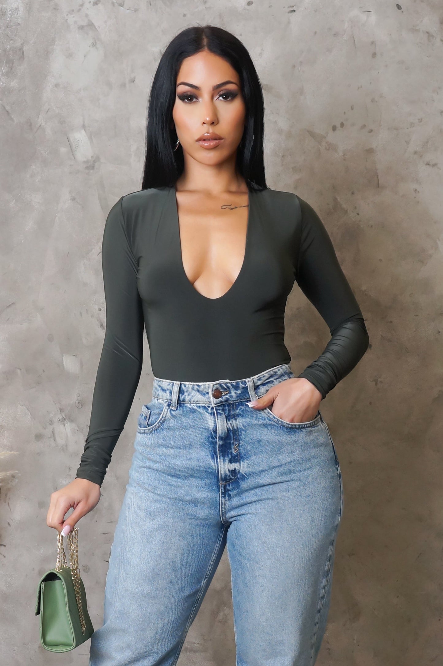 Jazzy Bodysuit - Olive