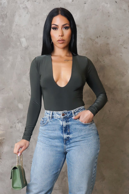 Jazzy Bodysuit - Olive
