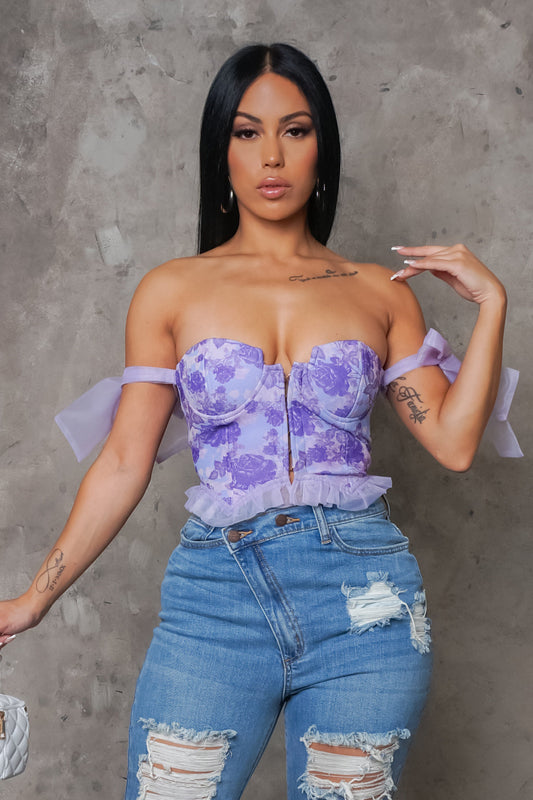 Love To Lose You Crop Top - Lavender